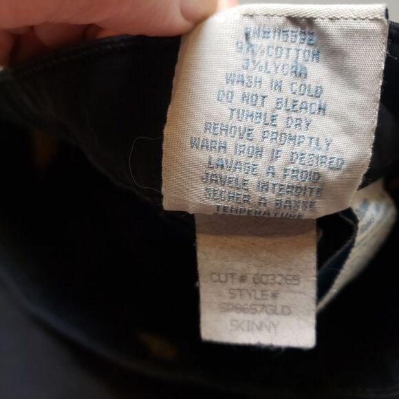 Robin's Jeans Gold And Black Fade Gold Wings Womens Sz 30 Skinny - Picture 11 of 16